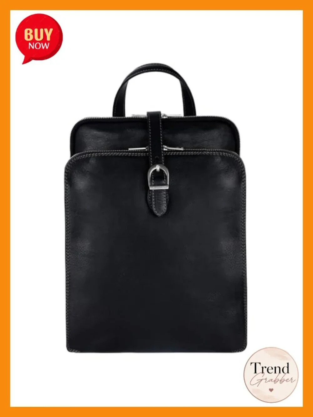 Full Grain Leather Convertible Backpack Shoulder Bag Fits 13
